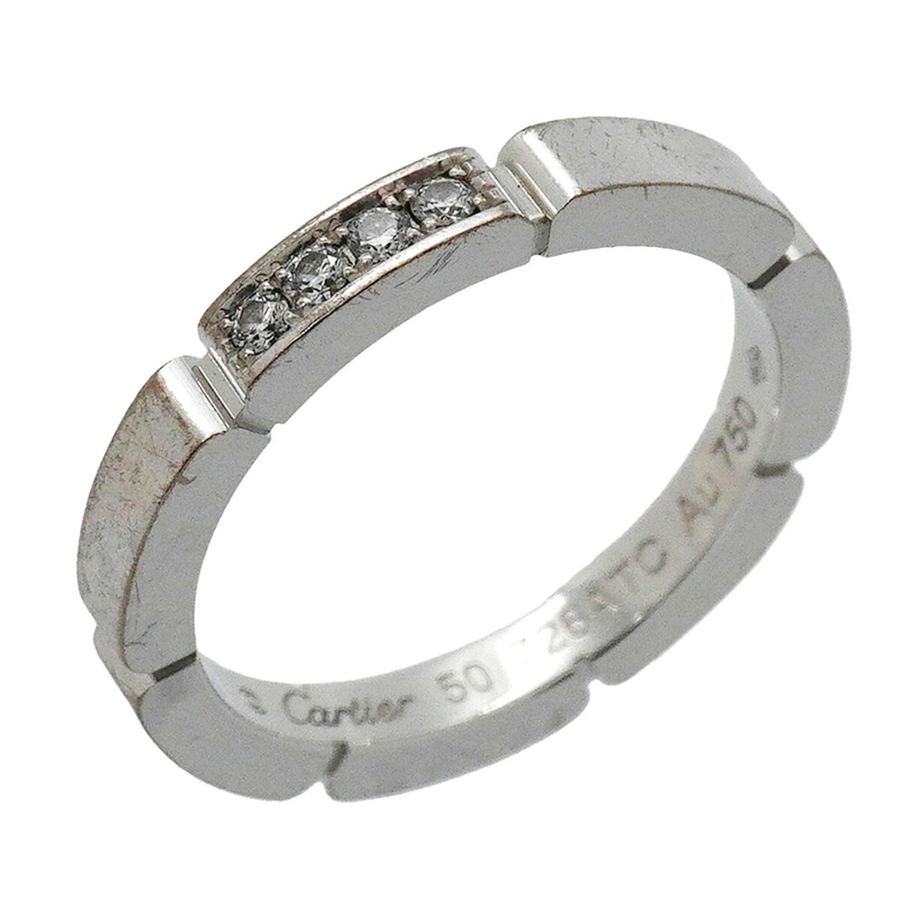 Cartier Maillon Panthère Ring, 18K White Gold, Diamond, Size #50, Ladies' Ring